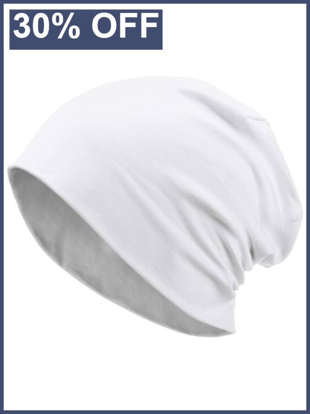 100% Cotton Slouchy Beanie Women Men Lightweight Chemo Hat UPF 50+